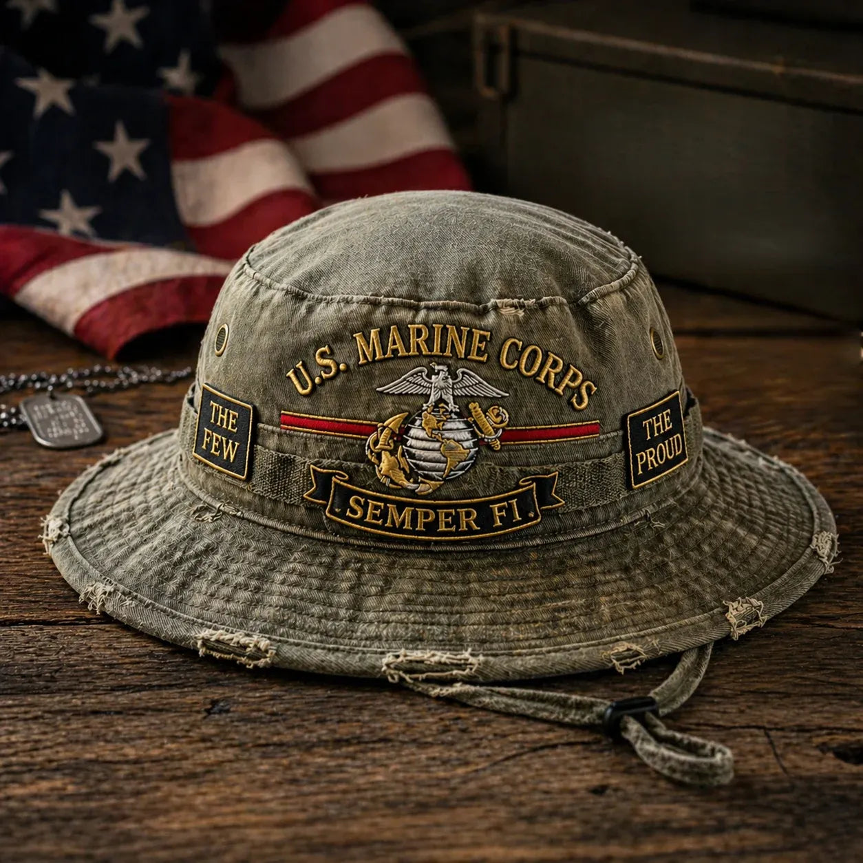 ❤️Veteran‘s Day Best Gift🌹 - U.S. Marine Corps “Semper Fi” Boonie Hat🎁Buy 2 Free Shipping