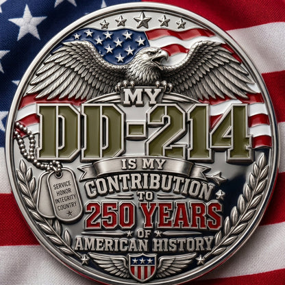 🔥 Father’s Day Sale - DD-214 Veteran Pride Coin