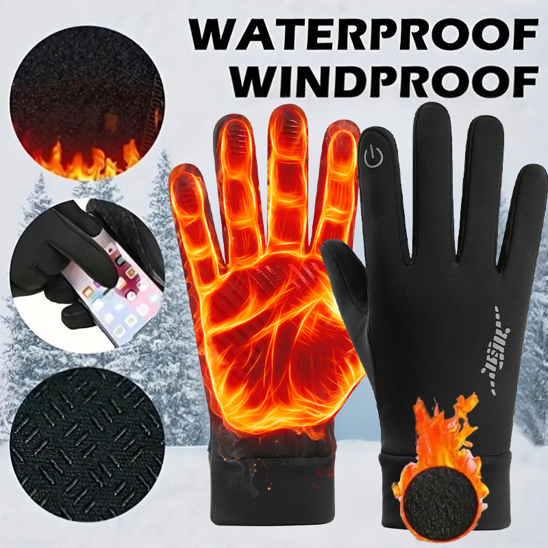 🔥Outdoor Winter Touchscreen Gloves | Windproof | Full-Finger | Fleece-Lined | Unisex
