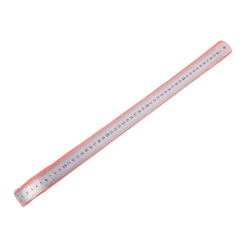 150mm/500mm Metal Scale Stainless Steel Straight Ruler Measuring Stationery Drafting Accessory Hand Tool School Office Supplies