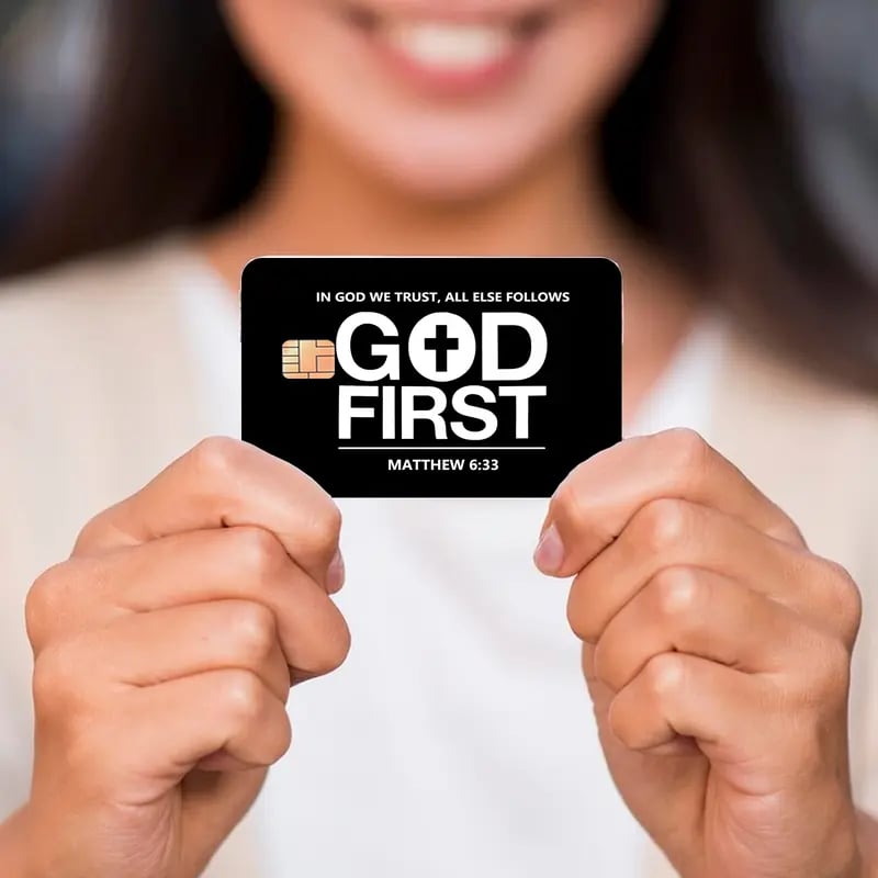 🔥Last Day 49% OFF - 💳✝️ Faith & Patriot Card Sticker Set – Inspirational Credit Card Stickers with Cross & Scripture Designs