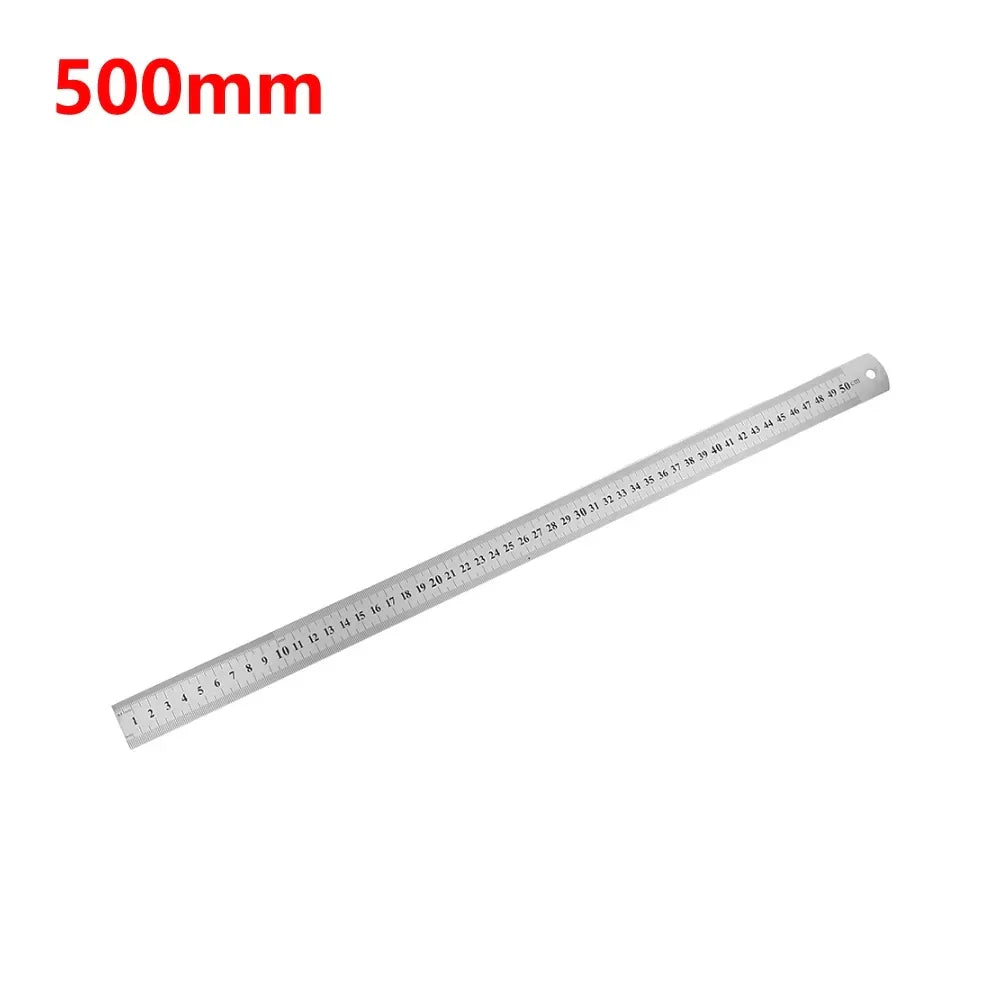 150mm/500mm Metal Scale Stainless Steel Straight Ruler Measuring Stationery Drafting Accessory Hand Tool School Office Supplies