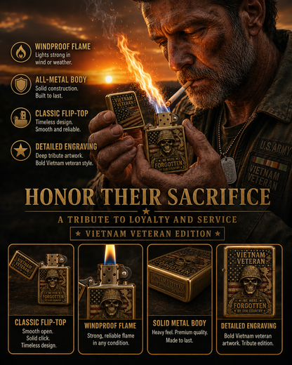 ⚡️LAST DAY 49% OFF — Vietnam Veteran Tribute Lighter 🇺🇸 Honor Their Sacrifice 🎁 BUY 2, FREE SHIPPING