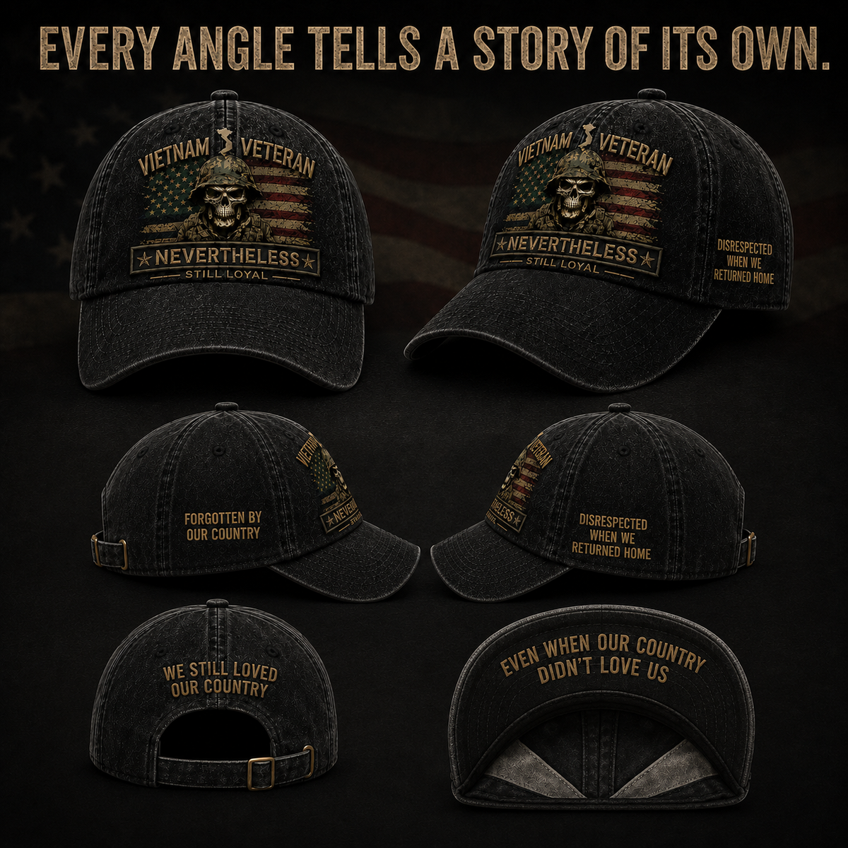 🇺🇸🎖️ Vietnam Veteran Tribute Cap — Forgotten by Many. Loyal Forever.