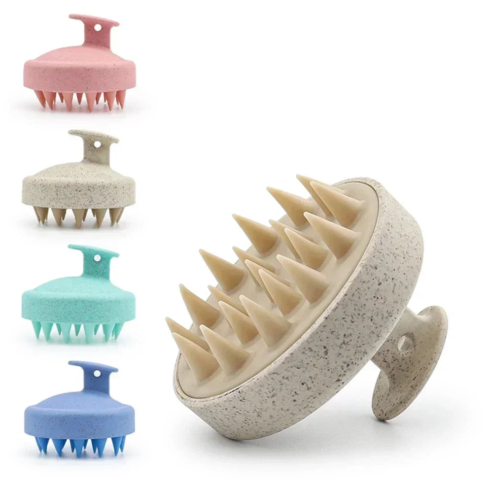 1pc Silicone Shampoo Brush Body Massage Brush Bath Shower Brush Salon Hairdressing Tool Scalp Massage Comb Hair Washing Comb