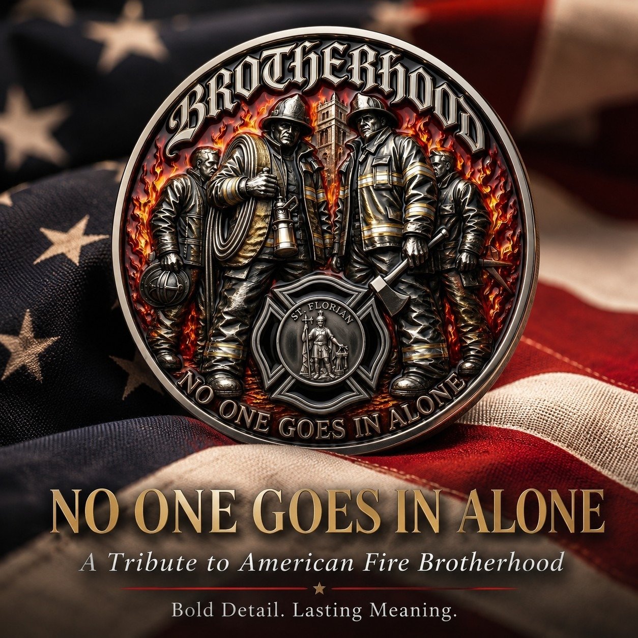 🔥 Father’s Day Sale - Brotherhood Firefighter Challenge Coin