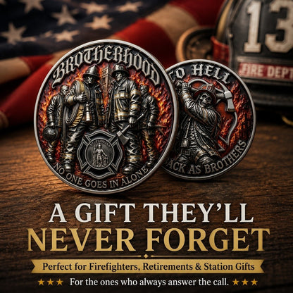 🔥 Father’s Day Sale - Brotherhood Firefighter Challenge Coin
