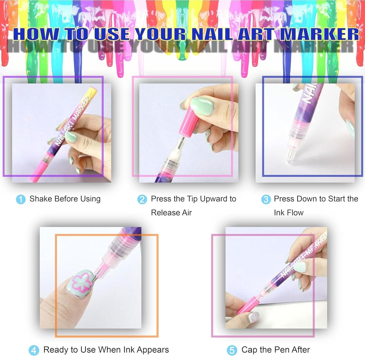 🎁LAST WEEK SPECIAL PRICE!⏳12 Colors Nail Art Pens Set🎨💅