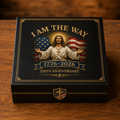 I Am The Way 1776–2026 Faith Heritage Cap 🎁 Free Double-Sided Honor Coin With Every Cap Purchase 🇺🇸