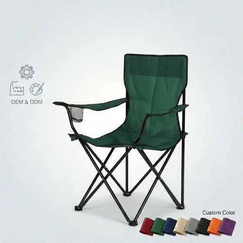 Portable Folding Camping Chair Cup Holder Outdoor Beach Chairs for Fishing Picnic BBQ Hiking Lawn Garden Patio