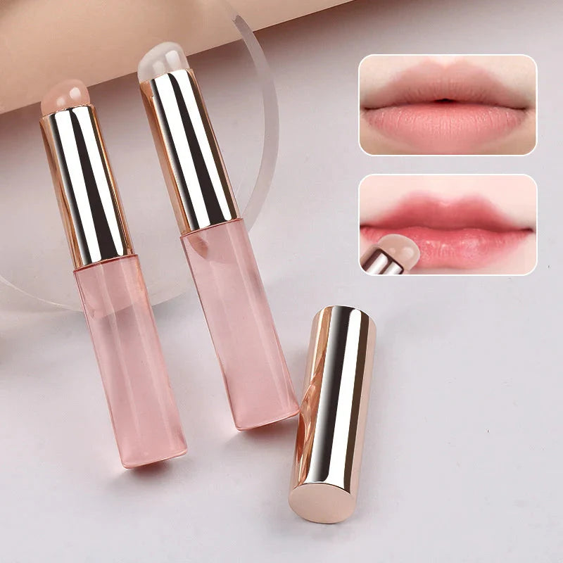 Angled Silicone Lip Brush - Soft, Portable Concealer & Lipstick Applicator