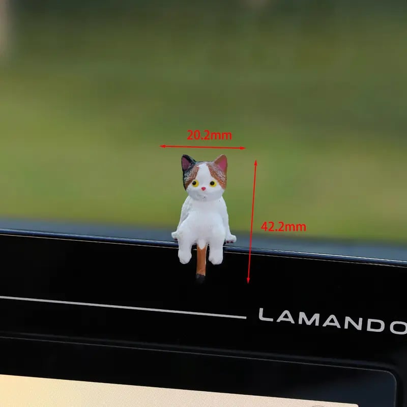 ⏰🔥LAST DAY 59% OFF - Hand-Painted Mini Cat Desk Figurines 😺 Set of 5 Cute Cartoon Kitty Companions
