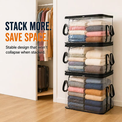 🎁 Mother's Day Sale 49% OFF📦Large Heavy-Duty Thick Plastic Clear Storage Bag for Clothes, Moving & Storage