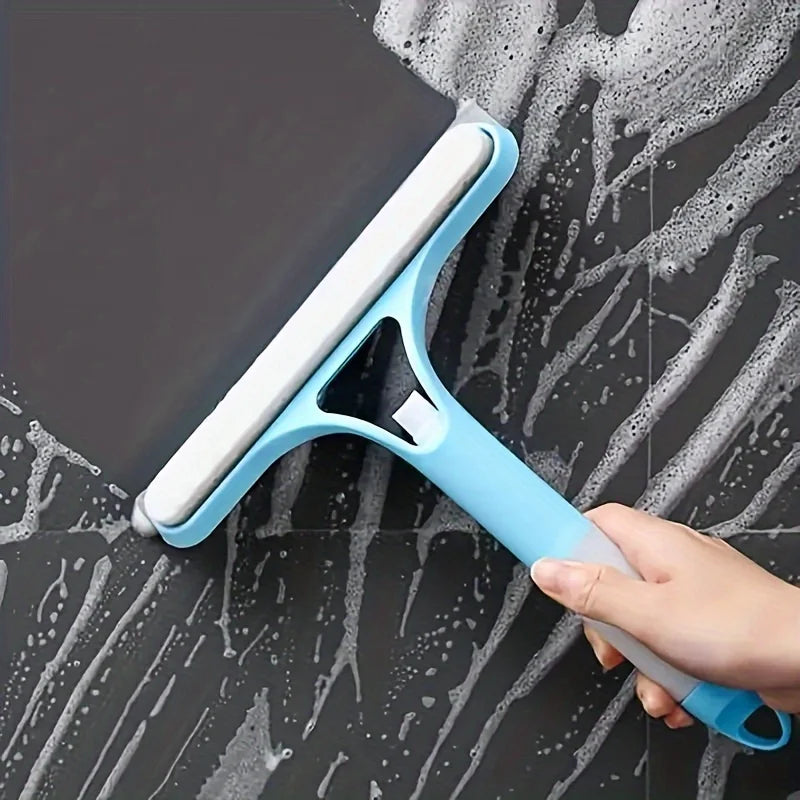3 in 1 Window Cleaning Squeegee Multi Function Glass Mirror Wiper with Spray Bottle Microfiber Scrub Household Car Cleaner Tools