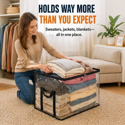 🎁 Mother's Day Sale 49% OFF📦Large Heavy-Duty Thick Plastic Clear Storage Bag for Clothes, Moving & Storage