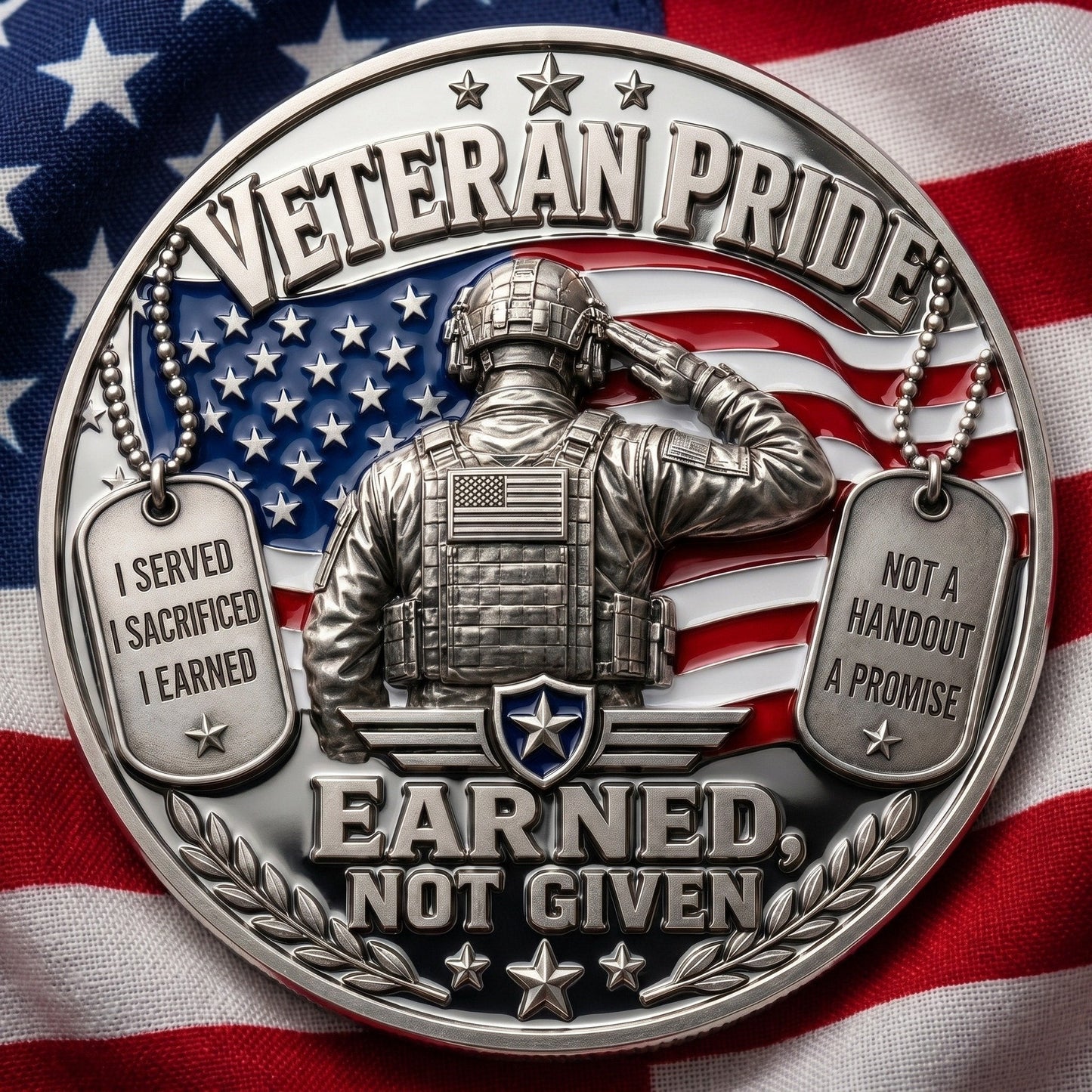 🔥 Father’s Day Sale - DD-214 Veteran Pride Coin
