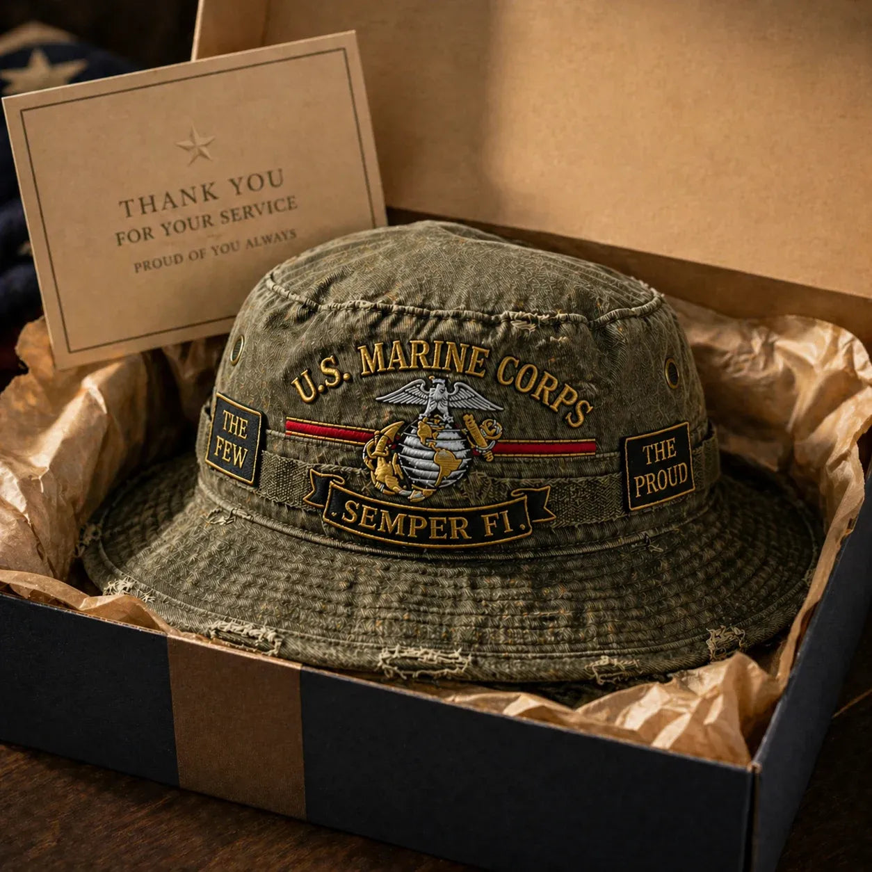 ❤️Veteran‘s Day Best Gift🌹 - U.S. Marine Corps “Semper Fi” Boonie Hat🎁Buy 2 Free Shipping