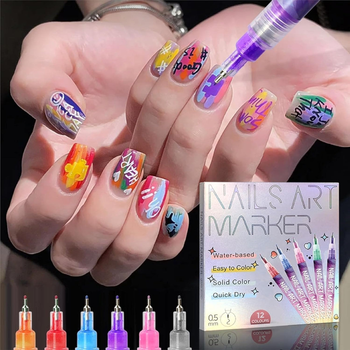 🎁LAST WEEK SPECIAL PRICE!⏳12 Colors Nail Art Pens Set🎨💅