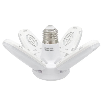 LED Dimmable Garage Ceiling Lights – 4 Adjustable Panels, Energy Saving 38W