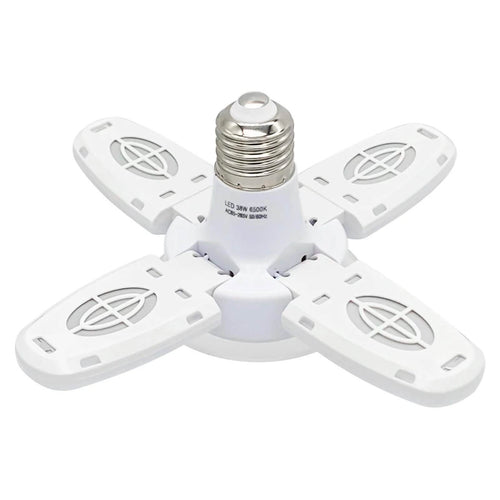 LED Dimmable Garage Ceiling Lights – 4 Adjustable Panels, Energy Saving 38W