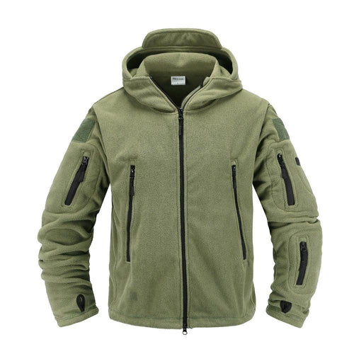 Outdoor Tactical Fleece Jacket Lightweight Uniform Soft Casual Hooded Jacket Thermal Fleece Coat Jacket With Hood Outdoor Sport Hiking Camping Clothing Training Jackets Men Thermal Warm Autumn Clothing